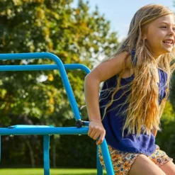 Aire De Jeux D’extérieur Avec Cabane Et Filet à Grimper - TP Explorer -Jardelix Soldes Magasin pont de singe