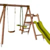 Portique En Bois Traité 5 Enfants Avec Toboggan + 3 Agrès – Murier -Jardelix Soldes Magasin portique 5 places toboggan 3 agres 1