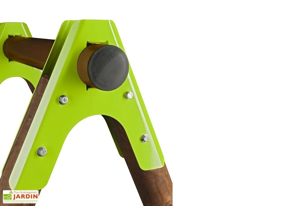 Portique Balançoires Bois Et Métal 2,30 M Deko 6 Portique Balançoires Bois Et Métal 2,30 M Deko – Image 4