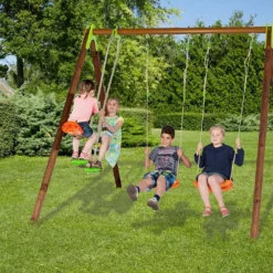 Portique Balançoires Bois Et Métal 2,30 M Yuko