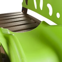 Portique Balançoires + Toboggan Bois Et Métal Zambo -Jardelix Soldes Magasin portique aire de jeux bois acier zambo 1