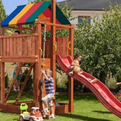 Aire De Jeux Paradise : Toboggan + Escalade + Corde + Echelle