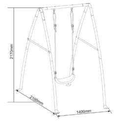 Axi Portique Balançoire Acier Pour Enfant - 1 Agrès -Jardelix Soldes Magasin portique balancoire enfant metal antirouille siege corde ajustable 140x210x217cm 2
