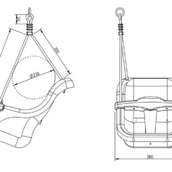 Axi Portique Balançoire Pour Bébé En Bois De Hemlock -Jardelix Soldes Magasin portique bebe brun bois imputrescible 120x103x134cm 3