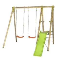 Portique Balançoires + Toboggan Bois Dani