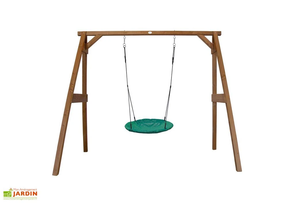 Axi Portique En Bois De Hemlock Avec Balançoire Nid D’Oiseau 3 Axi Portique En Bois De Hemlock Avec Balançoire Nid D’Oiseau