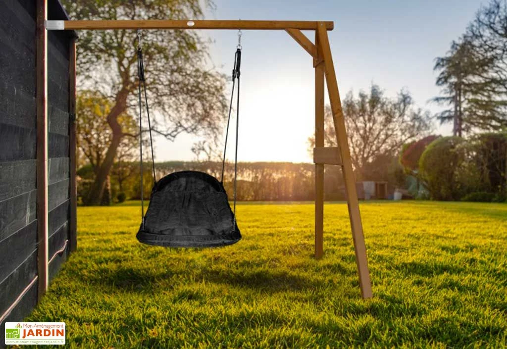 Axi Portique En Bois Mural Balançoire Nid D’Oiseau Ovale 4 Axi Portique En Bois Mural Balançoire Nid D’Oiseau Ovale – Image 2