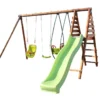 Portique Toboggan + Balancelle + 1 Balançoire + Siège Bébé – Colza -Jardelix Soldes Magasin portique colza trois agres toboggan 1
