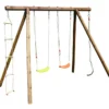 Portique En Bois 4 Enfants 2 Balançoires 1 échelle 1 Corde - Ernest 2 Portique En Bois 4 Enfants 2 Balançoires 1 échelle 1 Corde - Ernest -Jardelix Soldes Magasin portique ernest balancoires echelle corde 1
