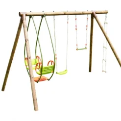 Portique Bois 1 Balançoire 1 échelle 1 Trapèze 1 Balancelle - Juliette
