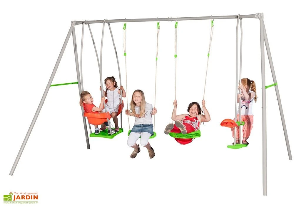 Portique Balançoire Métal Axion 2,20m Luca + Siège Bébé 3 Portique Balançoire Métal Axion 2,20m Luca + Siège Bébé