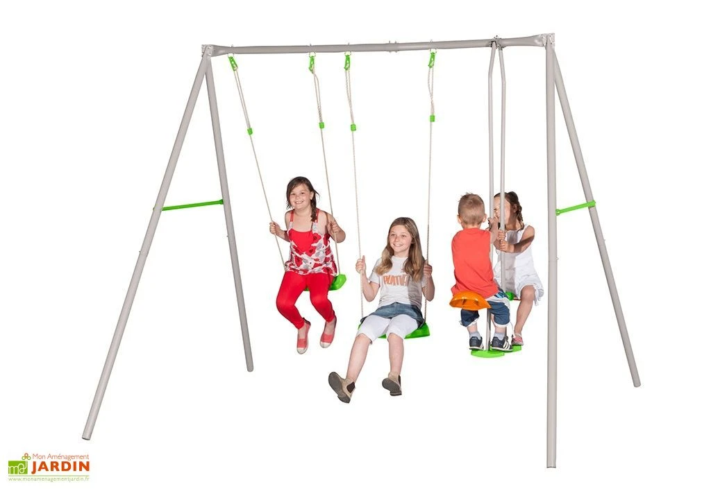 Portique Balançoire Métal Axion 2,20m Paul + Siège Bébé 3 Portique Balançoire Métal Axion 2,20m Paul + Siège Bébé