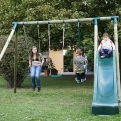 Portique Toboggan Et Balançoires En Bois Comanche 2,30 M 10 Portique Toboggan Et Balançoires En Bois Comanche 2,30 M -Jardelix Soldes Magasin portique toboggan bois balancoires comanche 3