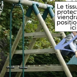 Portique Toboggan Et Balançoires En Bois Comanche 2,30 M 13 Portique Toboggan Et Balançoires En Bois Comanche 2,30 M -Jardelix Soldes Magasin portique toboggan bois balancoires comanche 4