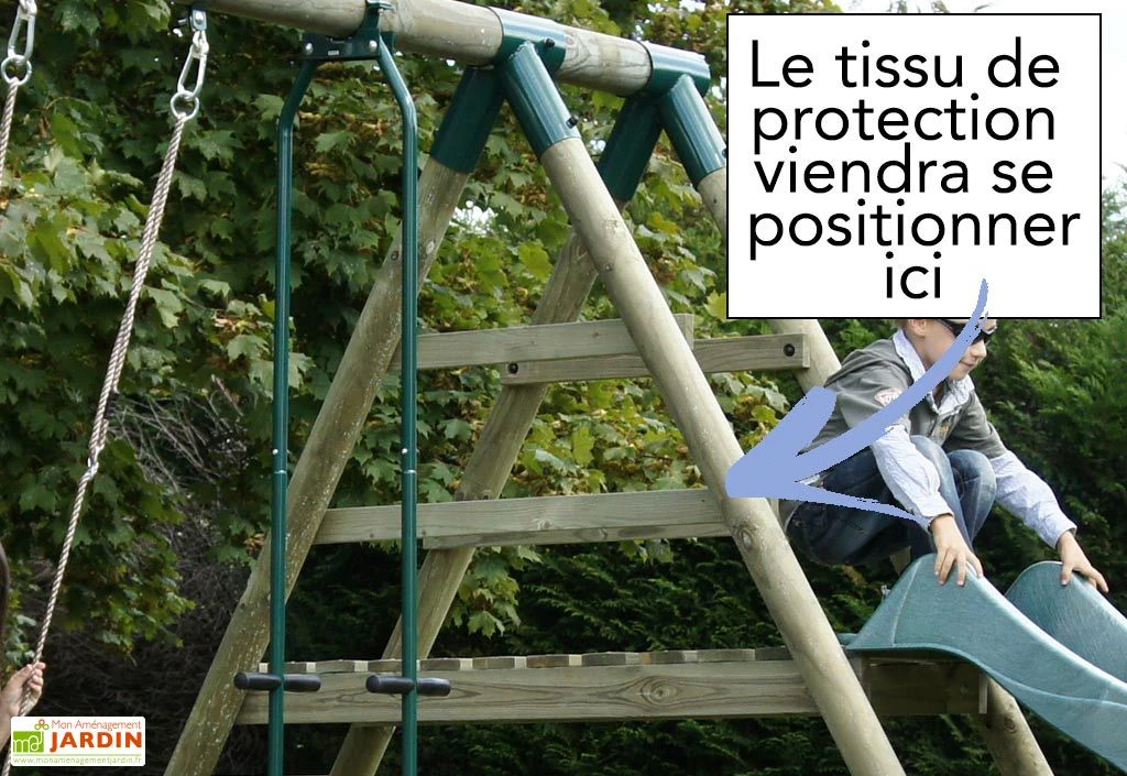Portique Toboggan Et Balançoires En Bois Comanche 2,30 M 8 Portique Toboggan Et Balançoires En Bois Comanche 2,30 M – Image 6
