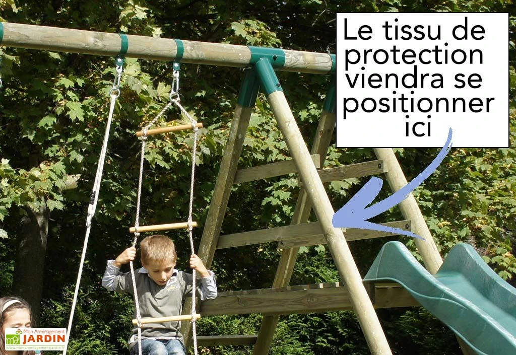 Portique Toboggan Et Balançoires En Bois Navajos 2,30 M 8 Portique Toboggan Et Balançoires En Bois Navajos 2,30 M – Image 6