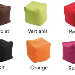 Pouf Cube Extérieur 40 X 40 Cm - Pablo Original -Jardelix Soldes Magasin pouf cube jumbo bag pablo original 1
