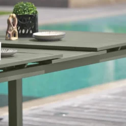 Table De Jardin Extensible En Aluminium Miami 100 X 240/300 Cm -Jardelix Soldes Magasin rallonge table jardin extensible miami