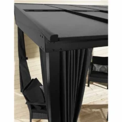 Tonnelle Adossée En Aluminium Et Polycarbonate St Barth 10,77 M² -Jardelix Soldes Magasin rideaux tonnelle adossee aluminium polycarbonate stbarth 10m2