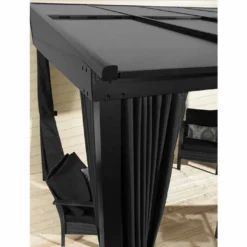 Tonnelle Adossée En Aluminium Et Polycarbonate St Barth 17,53 M² -Jardelix Soldes Magasin rideaux tonnelle murale metal polycarbonate stbarth 17m2