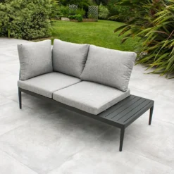 Salon De Jardin 4 Places En Aluminium Ankara Anthracite -Jardelix Soldes Magasin salon de jardin 4 places aluminium ankara 3