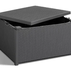 Keter Salon De Jardin En Résine Tressée 4 Places - Merano -Jardelix Soldes Magasin salon de jardin bas keter table