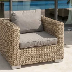 Salon De Jardin Résine Tressée Beige Montmartre - 7 Pièces -Jardelix Soldes Magasin salon de jardin re sine tresse e beige montmartre 7 pie ces 3