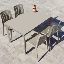 Salon De Jardin : 1 Table Aluminium 120 X 80 Cm + 4 Chaises – Park 10 Salon De Jardin : 1 Table Aluminium 120 X 80 Cm + 4 Chaises – Park -Jardelix Soldes Magasin salon de jardin table 4 chaises 5