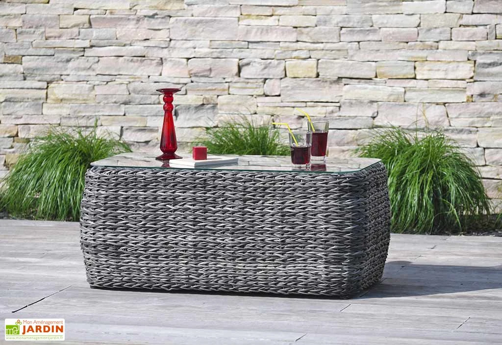 Salon De Jardin Bahamas : 1 Banquette + 2 Fts + 1 Table + 1 Desserte 6 Salon De Jardin Bahamas : 1 Banquette + 2 Fts + 1 Table + 1 Desserte – Image 4