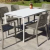 Salon De Jardin : 1 Table 160 X 90 Cm + 4 Chaises + 2 Fauteuils – Park -Jardelix Soldes Magasin salon de jardon table 6 chaises 1
