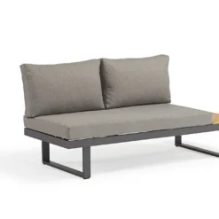 Salon De Jardin 4 Places En Aluminium Et Bois D’Acacia Tokyo -Jardelix Soldes Magasin salon jardin 4 places aluminium bois acacia tokyo 7