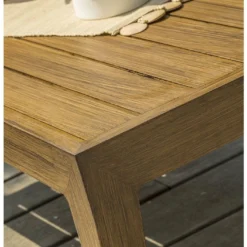 Salon De Jardin 4 Places Aluminium Effet Bois Portofino -Jardelix Soldes Magasin salon jardin 4 places aluminium effet bois portofino 2