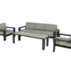 Salon De Jardin 5 Places En Aluminium Titan