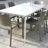 Salon De Jardin : 1 Table Aluminium 160 X 90 Cm + 6 Fauteuils – Dock