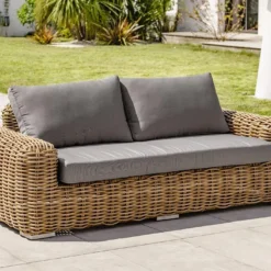 Salon De Jardin 6 Places En Aluminium Et Résine Tressée Bora Bora -Jardelix Soldes Magasin salon jardin 6 places aluminium resine tressee bora bora 4