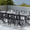 Salon De Jardin HPL Star : Table Extensible + 8 Fauteuils + 4 Chaises 2 Salon De Jardin HPL Star : Table Extensible + 8 Fauteuils + 4 Chaises -Jardelix Soldes Magasin salon jardin alu hpl star table extensible 8 fauteuils 4 chaises pliantes