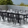 Salon De Jardin HPL Star : Table Extensible Alu + 12 Fauteuils -Jardelix Soldes Magasin salon jardin alu hpl table extensible 210 330cm 12 fauteuils