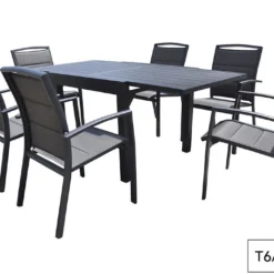 Salon De Jardin Aluminium Modulo Gris Anthracite (TB + FT) 10 Salon De Jardin Aluminium Modulo Gris Anthracite (TB + FT) -Jardelix Soldes Magasin salon jardin aluminium gris anthracite modulo 4 12 personnes 2