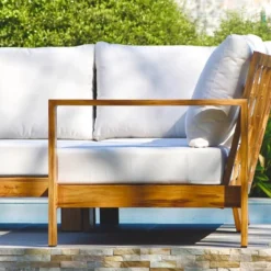 Salon De Jardin D’angle En Aluminium 5 Places - Majorque -Jardelix Soldes Magasin salon jardin angle aluminium terrasse cote