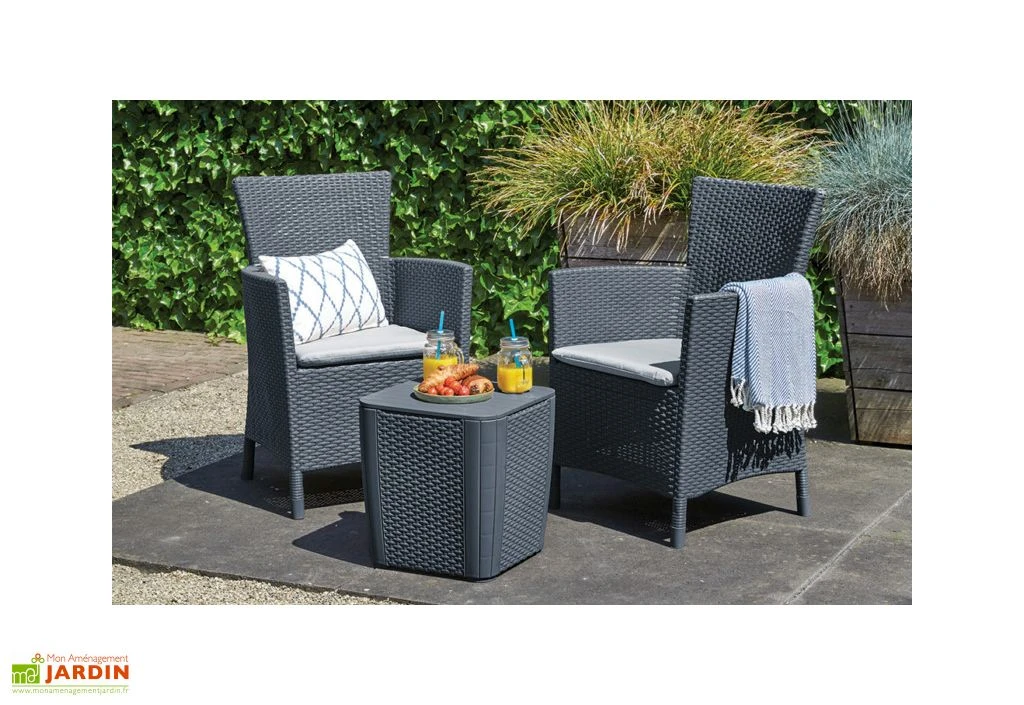 Keter Salon De Jardin En Résine Tressée 2 Places - Iowa 3 Keter Salon De Jardin En Résine Tressée 2 Places - Iowa