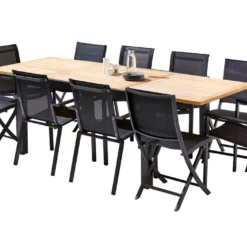 Salon De Jardin Bali : Table Extensible + 6 Fauteuils + 4 Chaises