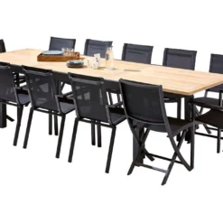 Salon De Jardin Bali : Table Extensible + 8 Fauteuils + 4 Chaises