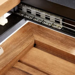 Salon De Jardin Bali Aluminium Et Teck : Table Extensible + 8 Fauteuils -Jardelix Soldes Magasin salon jardin bali table extensible mecanisme 3