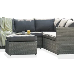 Salon De Jardin En Résine Tressée : Deux Canapés 3 Pl + 2 Pl + 1 Table 8 Salon De Jardin En Résine Tressée : Deux Canapés 3 Pl + 2 Pl + 1 Table -Jardelix Soldes Magasin salon jardin bas resine tressee