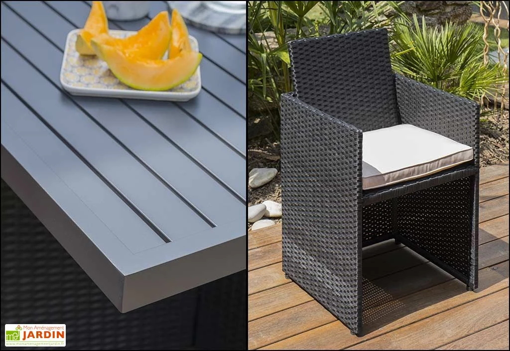 Salon De Jardin Encastrable : 1 Table + 4 Fauteuils 7 Salon De Jardin Encastrable : 1 Table + 4 Fauteuils – Image 5