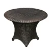Roto Table Basse Ronde De Jardin En Résine Tressée Marron Bambou -Jardelix Soldes Magasin salon jardin fauteuil table basse resine tressee 1 1