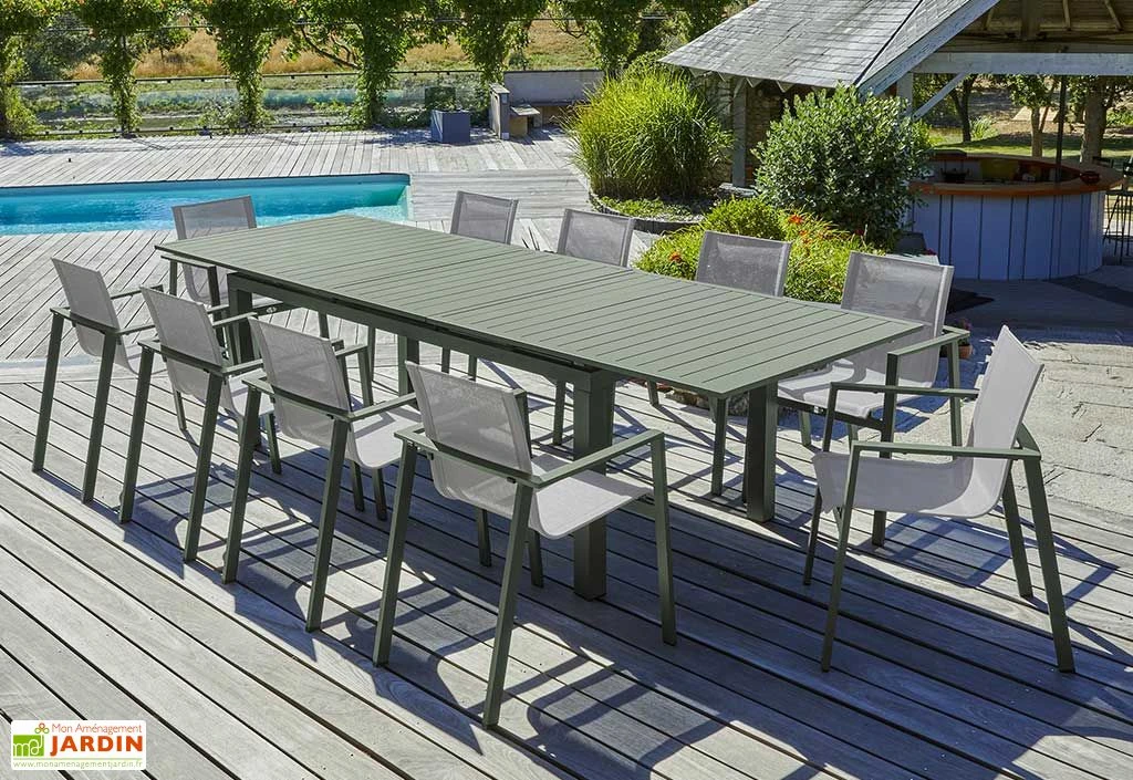 Salon De Jardin Haut 10 Places En Aluminium Et Textilène - Miami 3 Salon De Jardin Haut 10 Places En Aluminium Et Textilène - Miami