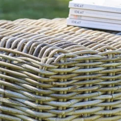 Salon De Jardin En Kubu 4/5 Places – 2 Tables, 1 Canapé Et 2 Fauteuils -Jardelix Soldes Magasin salon jardin kubu deux table 4