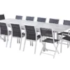 Salon De Jardin Aluminium : Table Extensible 200/320 Cm + Fauteuils 2 Salon De Jardin Aluminium : Table Extensible 200/320 Cm + Fauteuils -Jardelix Soldes Magasin salon jardin modulo wilsa aluminium verre decors bois 8fauteuils 4chaises