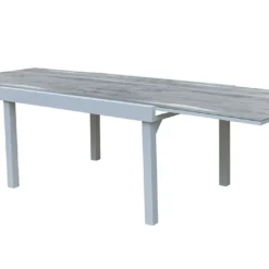 Salon De Jardin Aluminium : Table Extensible 135/270 Cm + Fauteuils -Jardelix Soldes Magasin salon jardin modulo wilsa aluminium verre decors bois table extensible 10personnes
